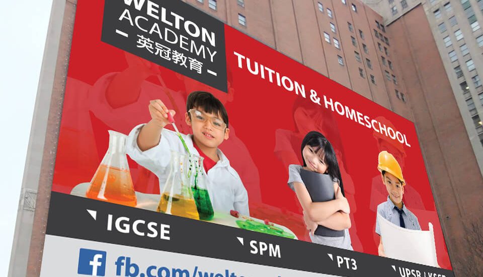 banner welton academy billboard design