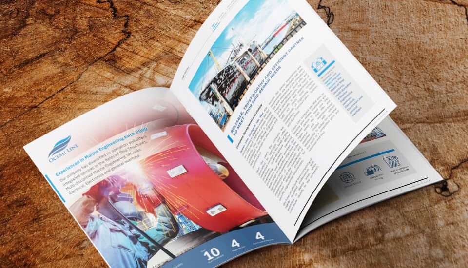 company profile design service for ocean line malaysia