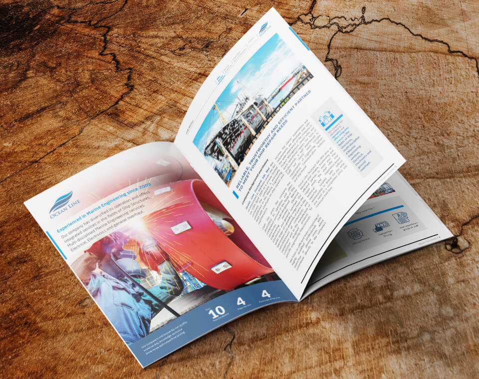 company profile design service for ocean line malaysia