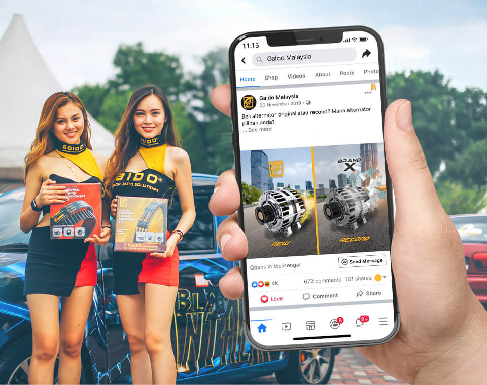 facebook post design and facebook marketing for gaido malaysia